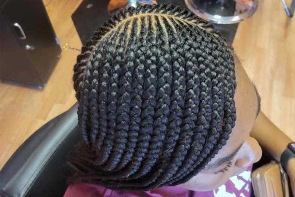 african hair braiding done in San Antonio